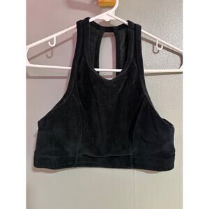 Aerie Ribbed Black Sports Bra – Racerback – Size Medium